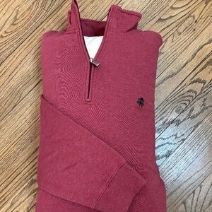 NWT Brooks Brothers XL Red Heather 1/4 Zip - 100% Cotton Legacy Piece